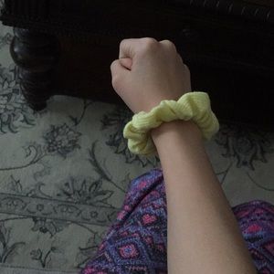 Mustard yellow scrunchie